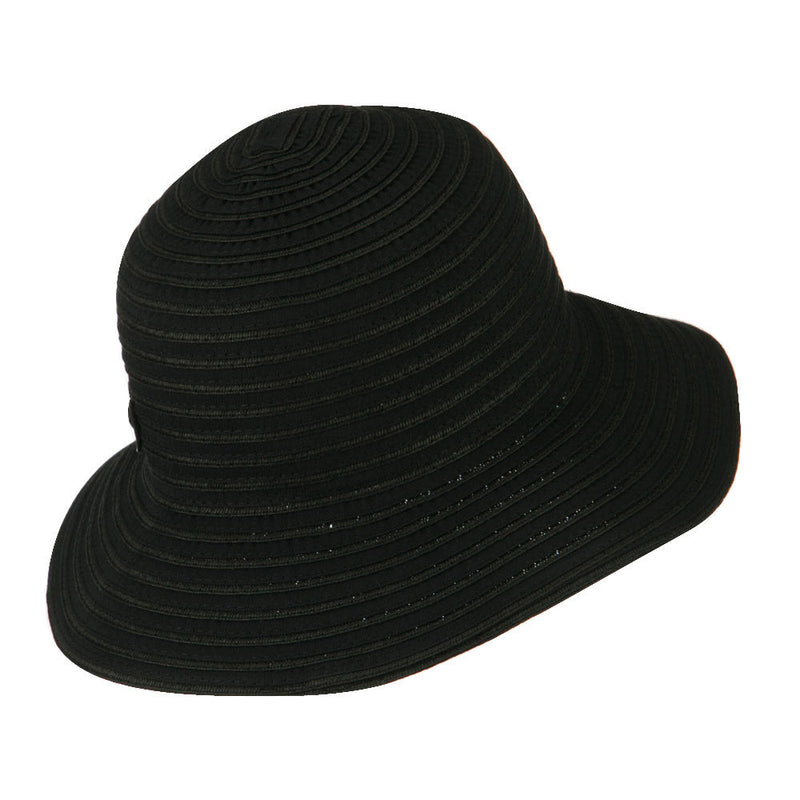 Woman's Roll Up Bucket Hat with Leatherette Snap Band