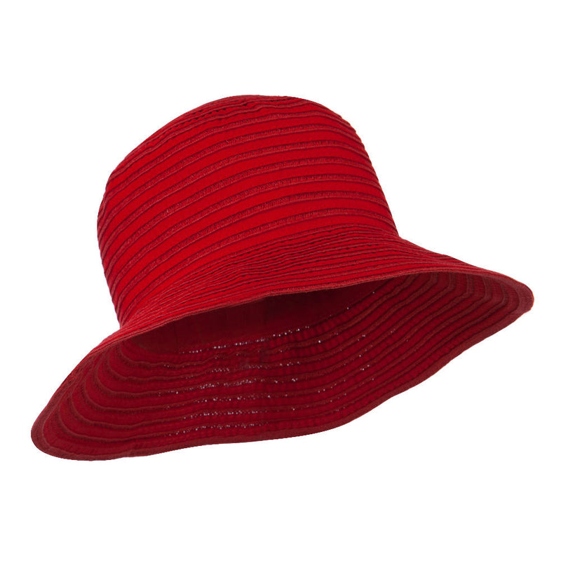 Woman's Roll Up Bucket Hat with Leatherette Snap Band