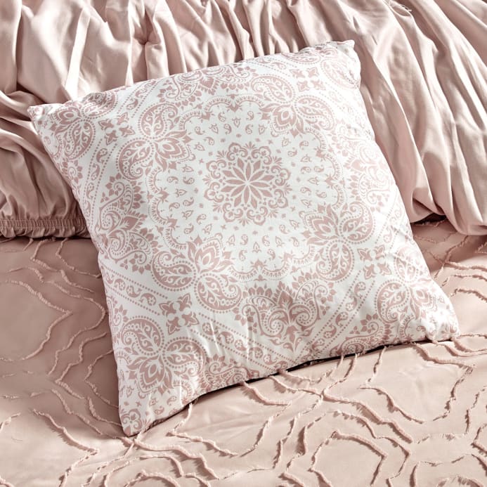 Ruffle Pink Pleated Comforter