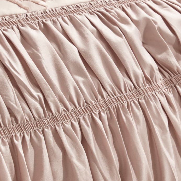 Ruffle Pink Pleated Comforter