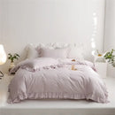 GobekUsa Light Green Flounce 600TC Egyptian Cotton Bedding Set - Queen/King Size