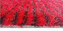 DaDa Bedding Shaggy Soft Rectangle Door Mat Bath Carpet Rug - 20" x 32", Striped Red & Black