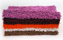 DaDa Bedding Fuchsia Magenta Pink Shaggy Soft Chenille Noodle Carpet Rug Bath Mat