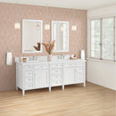 James Martin Brittany 84" Double Bathroom Vanity, Bright White