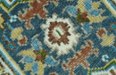 Runner Blue And Brown Traditional Heriz Hand Knotted Made to Order Wool Rug by The Rug Decor