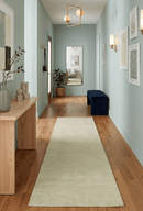 Natural Beige Wool Hand Woven Southwestern Hallway Runner
