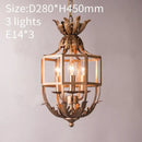 GobekUsa Grey/Gold Metal Cage Chandelier: Russian-Inspired, 3-Light Lustre for Nursery, Kitchen, Dining