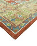 Rust And Beige Traditional Oushak Design Hand Tufted 8x10 Wool Area Rug by The Rug Decor