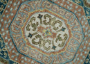 Rust and Blue Mamluk Rug 8x10, 9x12, 10x14 Hand Knotted Antique Style by The Rug Decor