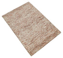 Rust and Ivory Abstract Hand Tufted Wool Area Rug Modern Design by The Rug Decor