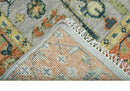 Rust And Silver Tree of life Hand Knotted 4x4 Square Wool Rug
