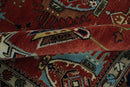Rust, Blue and Beige Hand Knotted Antique 8x10 Traditional Wool Rug by The Rug Decor