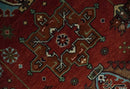 Rust, Blue and Beige Hand Knotted Antique 8x10 Traditional Wool Rug by The Rug Decor