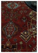 Rust, Blue and Beige Hand Knotted Antique 8x10 Traditional Wool Rug by The Rug Decor