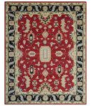 Rust, Olive and Black Hand Knotted Traditional Oriental Custom Made Wool Area Rug