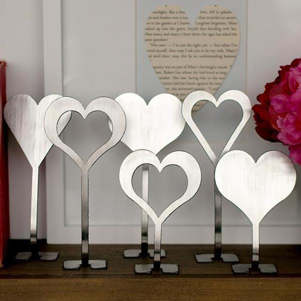 8" Stand-Up Hearts (Two Styles) - Romantic Date Night Decorations