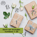 Advent Calendar Numbers for Countdown 1 - 25