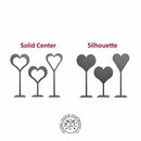 8" Stand-Up Hearts (Two Styles) - Romantic Date Night Decorations