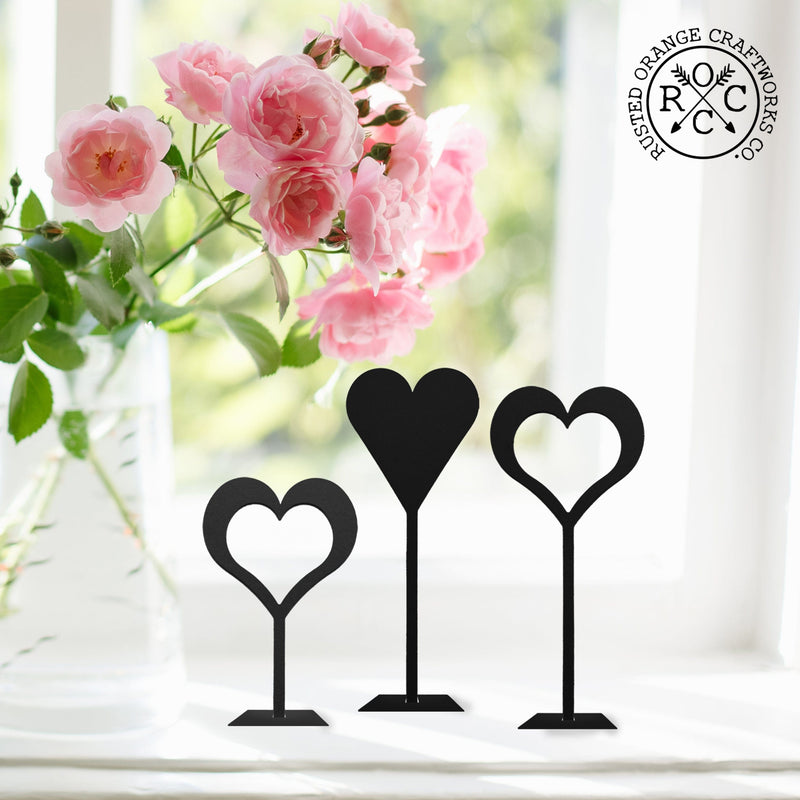 8" Stand-Up Hearts (Two Styles) - Romantic Date Night Decorations