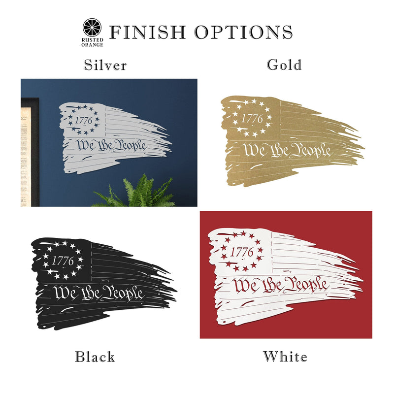 American Flag Distressed - Tattered American Flag Wall Art