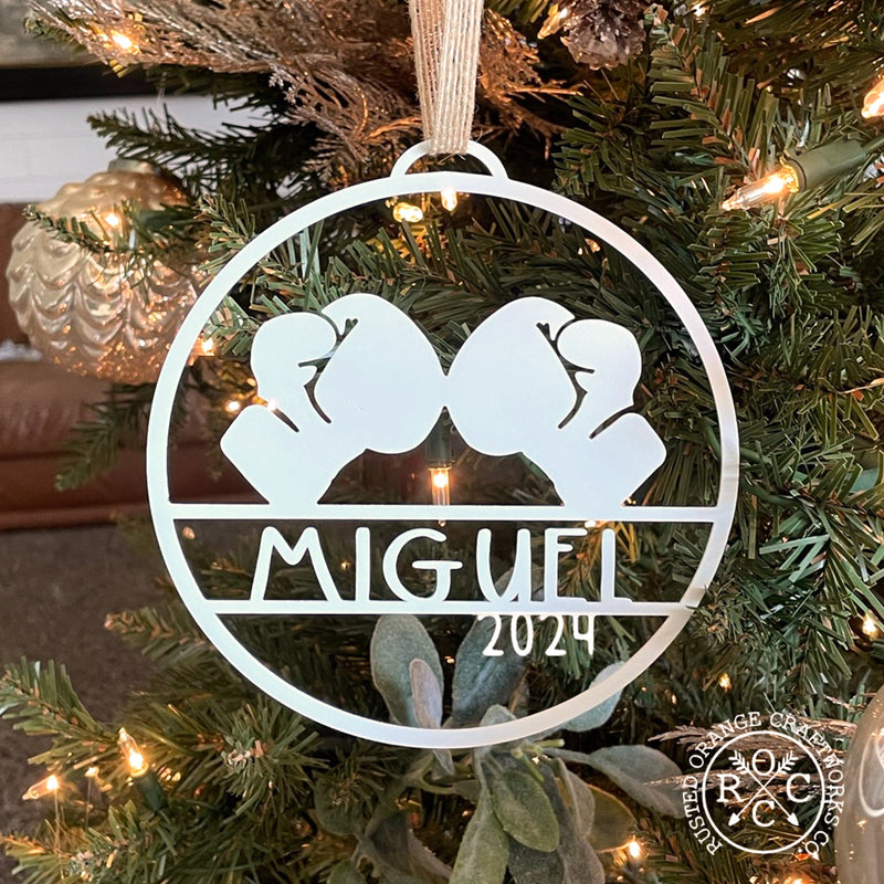 Sports Ornament Personalized - 3 pack - 30 Sports Theme Styles - Metal Christmas Ornaments
