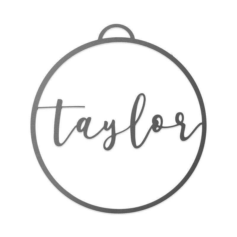 Minimalist Custom Ornaments - 5 Pack - Metal Personalized Christmas Ornaments