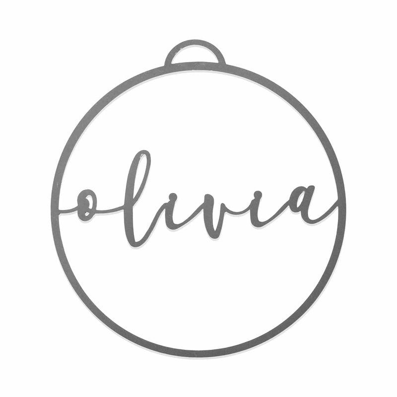 Minimalist Custom Ornaments - 5 Pack - Metal Personalized Christmas Ornaments