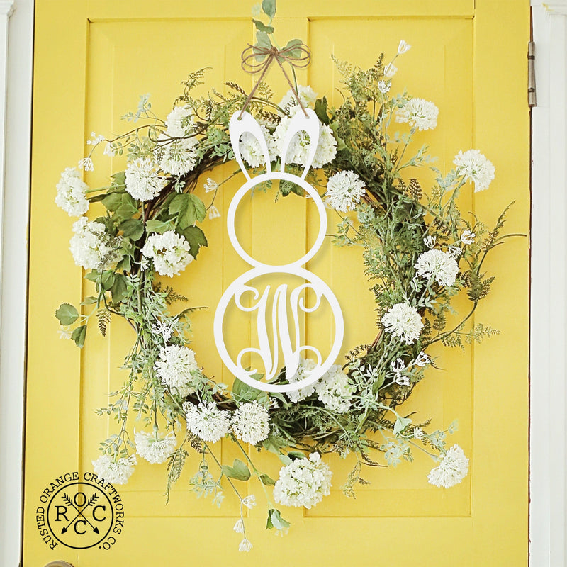 Peter Cottontail Monogram - Door Wreaths for Front Door Outside