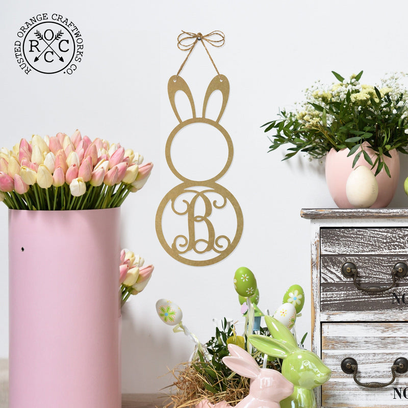 Peter Cottontail Monogram - Door Wreaths for Front Door Outside