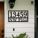 Home Address Plaque - 3 Sizes - Personalized Metal Street Name and House Numbers Sign