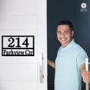 Home Address Plaque - 3 Sizes - Personalized Metal Street Name and House Numbers Sign