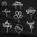 All Occasion Cake Topper - Personalized Cake Topper for Birthdays, Anniversaries, and Weddings
