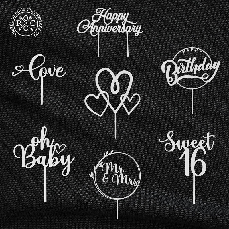 All Occasion Cake Topper - Personalized Cake Topper for Birthdays, Anniversaries, and Weddings