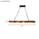 GobekUsa Rustic 12-Light Wood Hanging Lamp for Bedroom or Kitchen Island