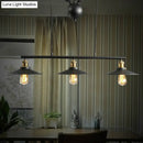 GobekUsa Rustic 3-Head Pendant Light with Black Flared Shade, Pulley and Metallic Finish - Perfect for Your Dining Room Island!