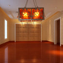 GobekUsa Rectangular Rustic Metal Island Light with 10 Lights for Dining Room