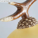 GobekUsa Rustic Glass Hanging Lamp with Wood and Rope Accents - Bowl Shade Pendant (Amber, 2 Bulbs)