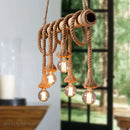 GobekUsa Hemp Rope Pendant Lights | E27 Bulb | Creative Hanging Lamp for Home and Kitchen