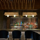 GobekUsa Bamboo Roof Design Pendant Light with 2 Bulbs for Restaurant or Home Décor