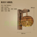 GobekUsa Bamboo Wicker Wall Lamp E27 Chandeliers Hand-Woven Room Decor Light Fixtures