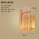 GobekUsa Bamboo Wicker Wall Lamp E27 Chandeliers Hand-Woven Room Decor Light Fixtures