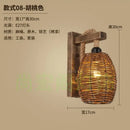 GobekUsa Bamboo Wicker Wall Lamp E27 Chandeliers Hand-Woven Room Decor Light Fixtures