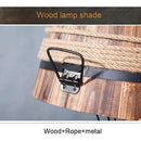 GobekUsa Barrel Industrial Chandelier for Dining Room Cafe Restaurant, Adjustable Wood Light Fixture