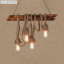 GobekUsa Adjustable Rope Island Light with Bulb in Beige - 3/4/6-Light Bamboo Pendant