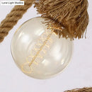 GobekUsa Adjustable Rope Island Light with Bulb in Beige - 3/4/6-Light Bamboo Pendant