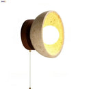 GobekUsa LED Wall Light Travertine Base Modern Nordic Pull Chain Bedside Lamp