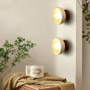 GobekUsa LED Wall Light Travertine Base Modern Nordic Pull Chain Bedside Lamp