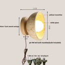 GobekUsa LED Wall Light Travertine Base Modern Nordic Pull Chain Bedside Lamp