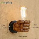 GobekUsa Industrial Wall Light Pair in Black and Coffee for Bedroom Reading Lamp