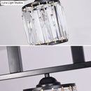GobekUsa Rustic Black Cylindrical Island Pendant with 3 Lights & Prismatic Crystal, Ideal for Tables